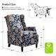 preview thumbnail 49 of 63, HULALA HOME Damaris Mid-Century Modern Manual Pushback Recliner with Wingback Design Set of 2