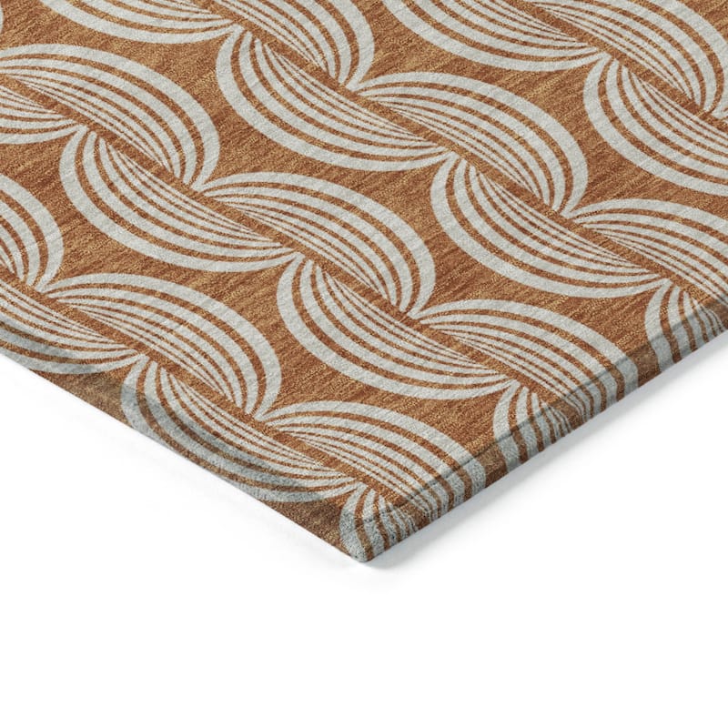 HomeRoots Ogee Transitional Rectangle Outdoor Rug