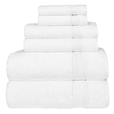 Authentic Hotel and Spa 100% Aeagean Long Staple Turkish Cotton STARLIGHT Terry 6 Piece Towel Set