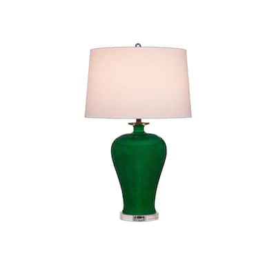 Currey & Company Imperial Green Table Lamp - 31"h x 19"dia