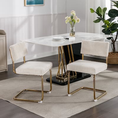 Mid Century Modern Velvet Dining Chairs Set of 6