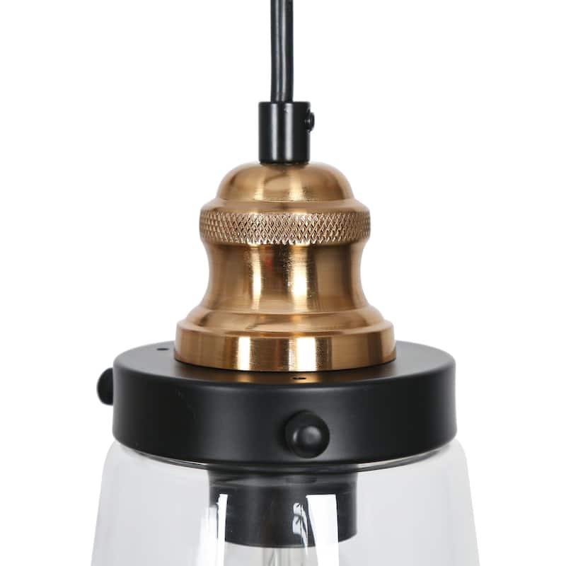 Cozia Modern 5-light Linear Chandelier Black Gold Kitchen Island Bar Lighting Fixtures