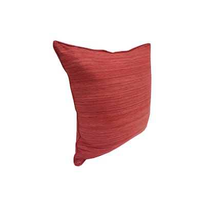 Home&Manor Raw Silk Throw Pillow 18" Red