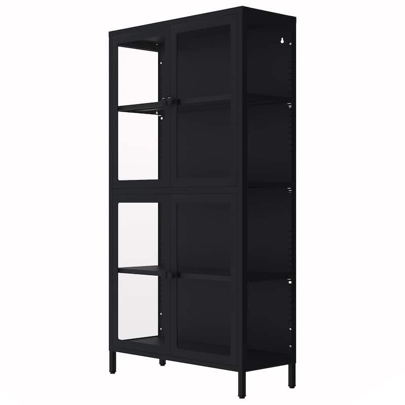 Four Glass Door Storage Cabinet