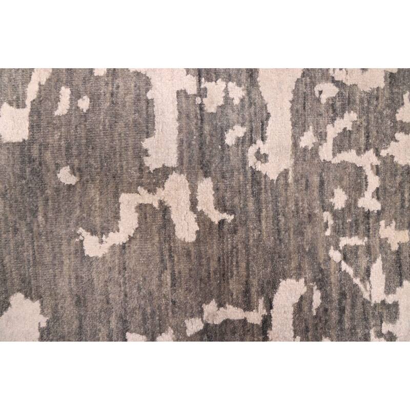 ECARPETGALLERY Hand-knotted Legacy Dark Grey Silk, Wool Rug - 2'5 x 12'3