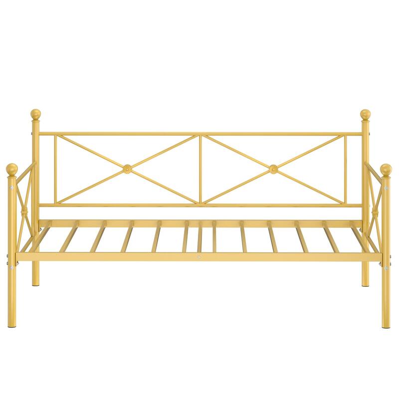 Javlergo Metal Daybed Frame Twin Size Sofa Bed with Steel Slats for Living Room Guest Room