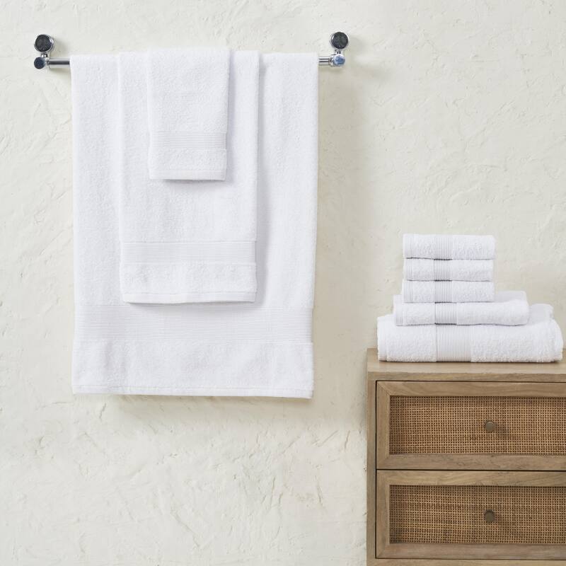 Fabstyles Premium Quality 8 Piece 600 GSM Zero Twist Cotton Towel Set