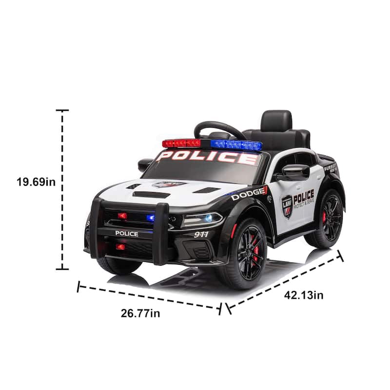 Licensed Dodge Charger,12v Kids ride on police car