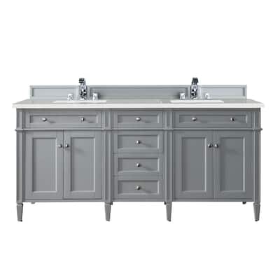 James Martin Vanities Brittany 72" Double Vanity, Urban Gray