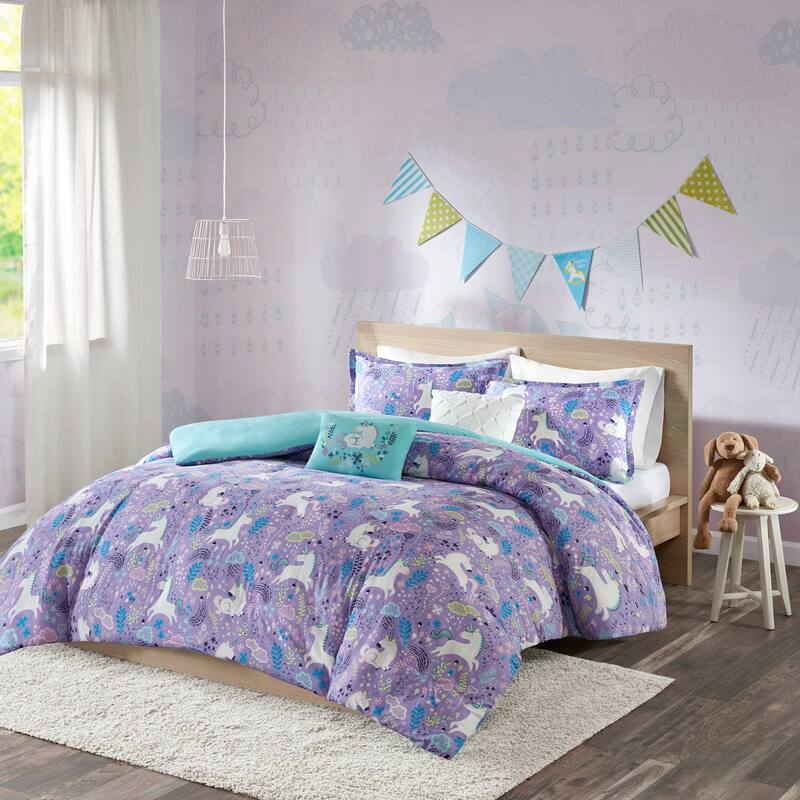 Intelligent Design Kids Ella Unicorn Cotton Duvet Cover Set