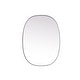preview thumbnail 1 of 8, Elegant Lighting MR2B2736 Brynn 27" W x 36" H Modern Oval Bathroom Silver