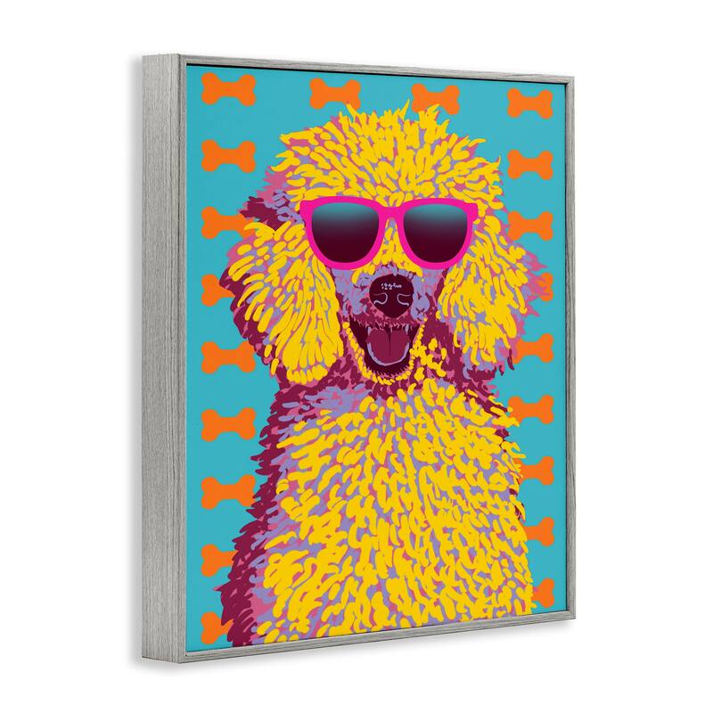 Stupell Retro Pop Poodle Framed Giclee Art Design By Marcus Prime