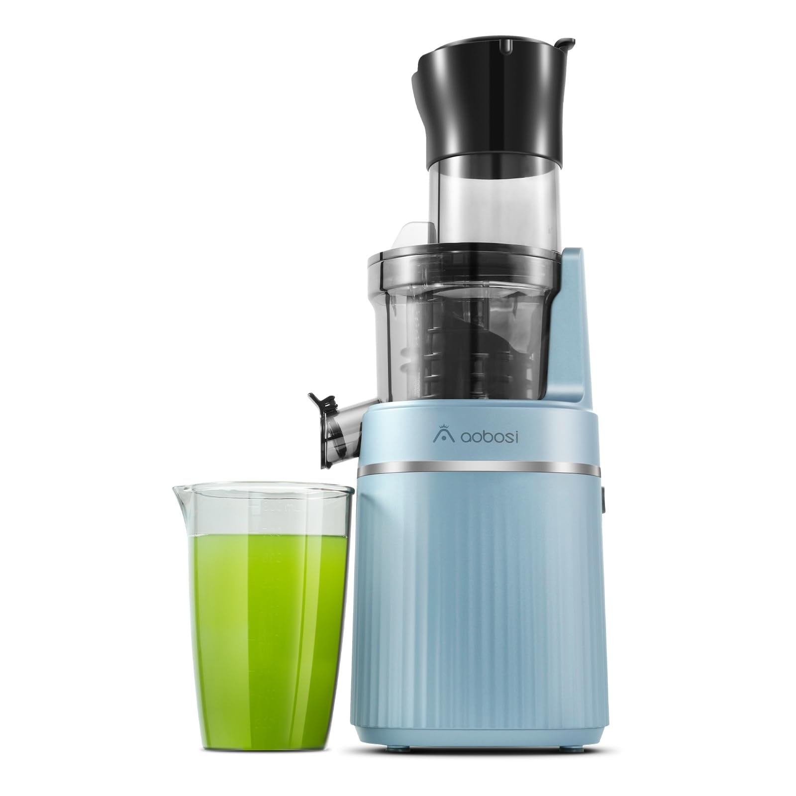 Slow Masticating Juicer, Aicook Cold Press Juicer Machine, Easy to Clean, Higher Juice Yield and Drier Pulp, Juice Extractor with Quiet Motor and