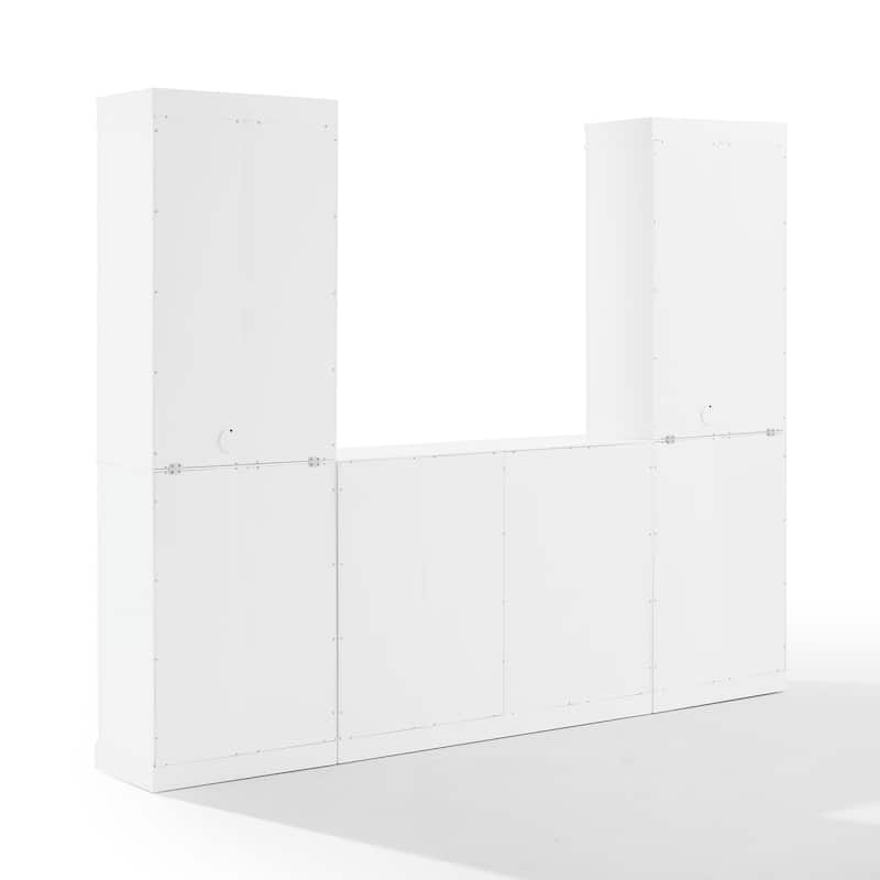 Crosley Stanton 3-Piece Sideboard And Storage Bookcase Set