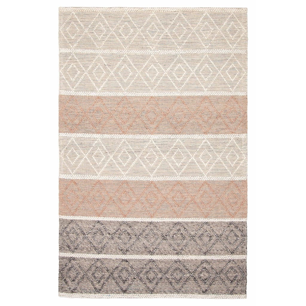 ECARPETGALLERY Braid weave Sienna Multi Color Wool Rug - 5'0 x 7'10