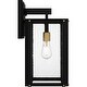 preview thumbnail 3 of 5, Matte Black One Light Outdoor Wall Mount from the Robbins Collection