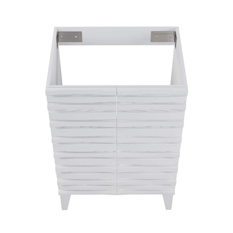 Swiss Madison Vincennes 24" Freestanding Bathroom Vanity Cabinet without Top in White Oak