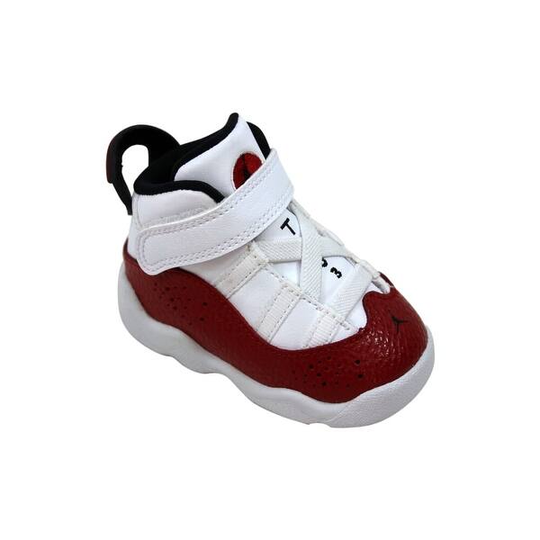 Shop Nike Air Jordan 6 Rings White Black Gym Red 323420 120 Toddler Overstock 28728519