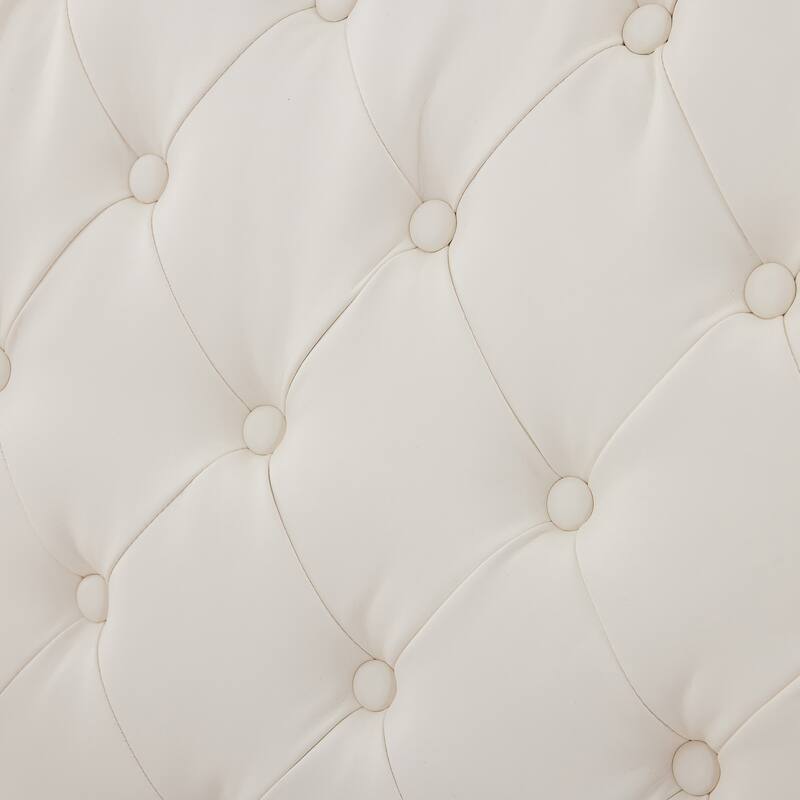 Christopher Knight Home - Modern Upholstered Platform Bed with Wood & Metal Frame - with 44.5" Tall Button-Tufted Headboard