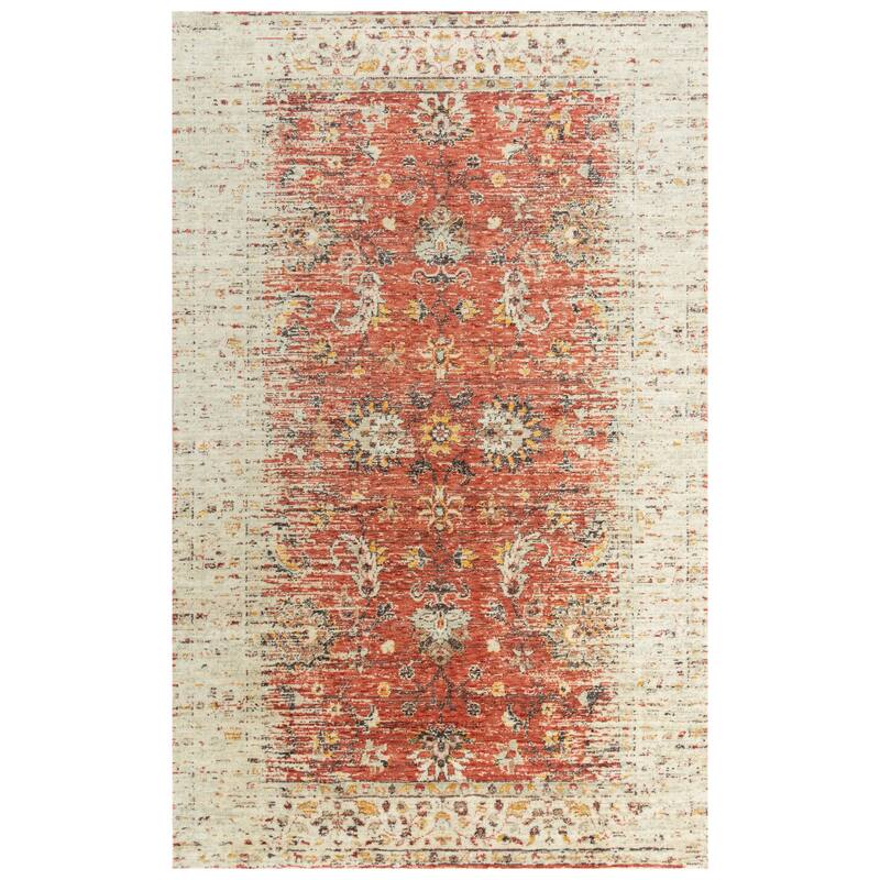 Alora Decor Infinity Medallion Wool Rug - 8' x 10' - Red
