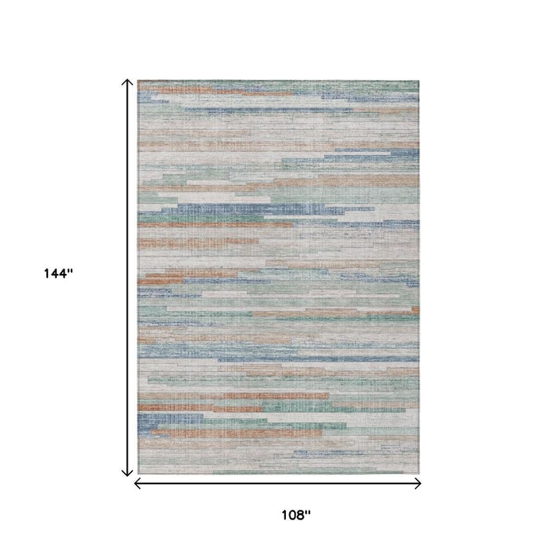 HomeRoots Striped Transitional Rectangle Outdoor Rug