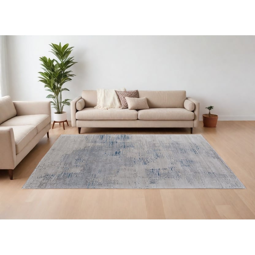 HomeRoots Abstract Bohemian Rectangle Area Rug - 168.00 in. x 120.00 in. x 0.59 in.
