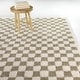 preview thumbnail 93 of 97, Covey Plush Checkered Thick Shag Area Rug 6'7" Square - Beige