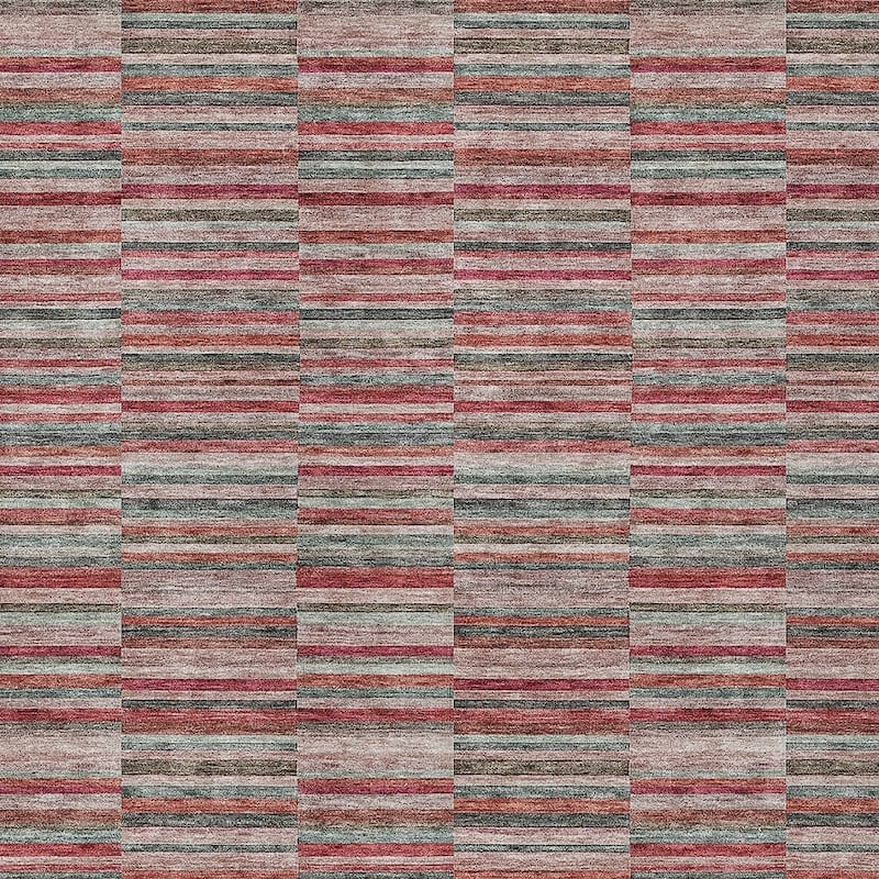 HomeRoots Striped Transitional Rectangle Outdoor Rug