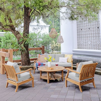 Cambridge Casual Robin 4-piece Teak Wood Patio Conversation Set