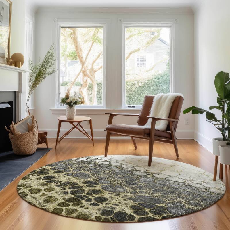 Premium Washable Super Soft Abstract Ombre Mayfield Rug - Beige - 8' x 8'