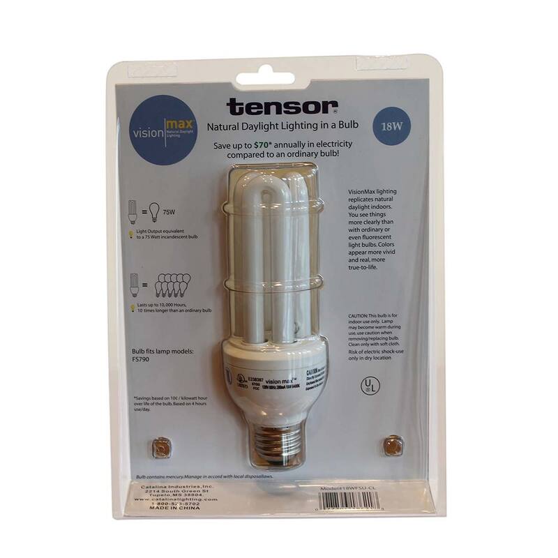 18 Watt Full Spectrum CFL Replacement Bulb (Standard base) by VisionMax - White
