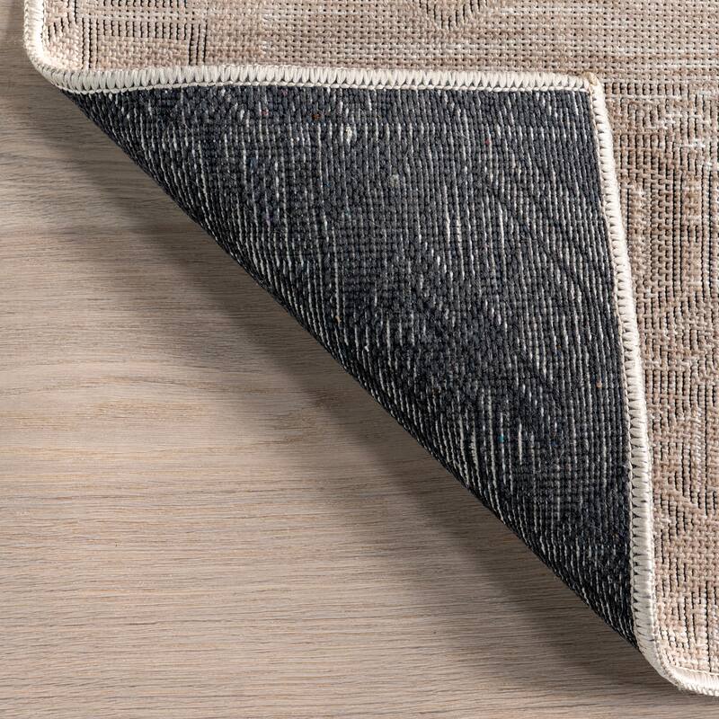 Nuloom Riya SpinClean Geometric Machine Washable Area Rug