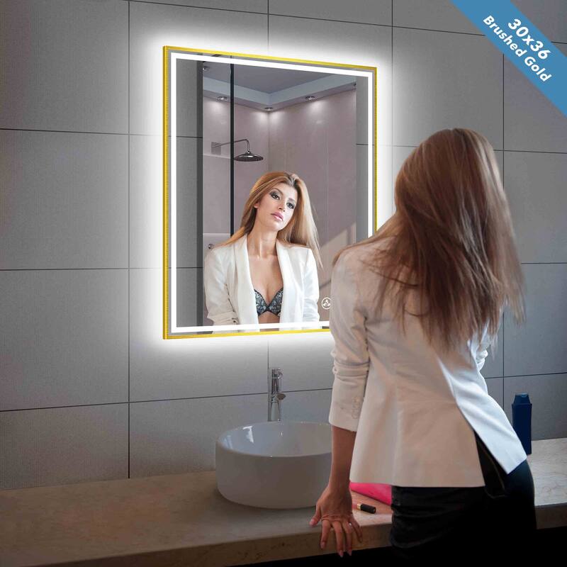 Fogless Color and Brightness Adjustable LED Mirror