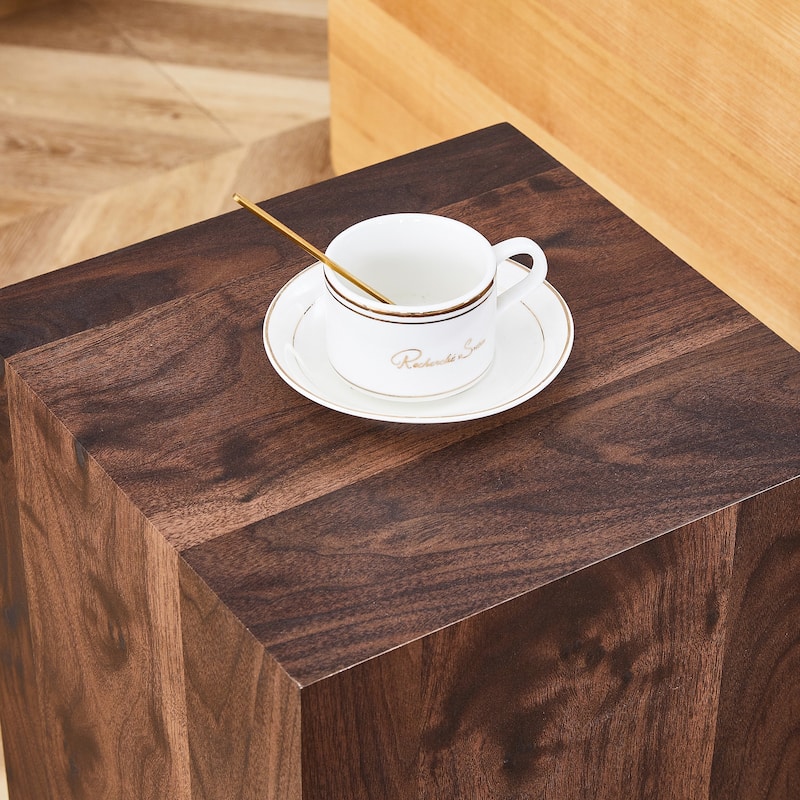 12x12x20" Wood Grain MDF Coffee Table - Luxurious Design, Perfect Living Room Accent, Fashion Texture Design Coffee Table