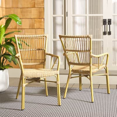SAFAVIEH Outdoor Patio Furniture Bora Armchair (Set of 2) - 22"W x 24"D x 35"H