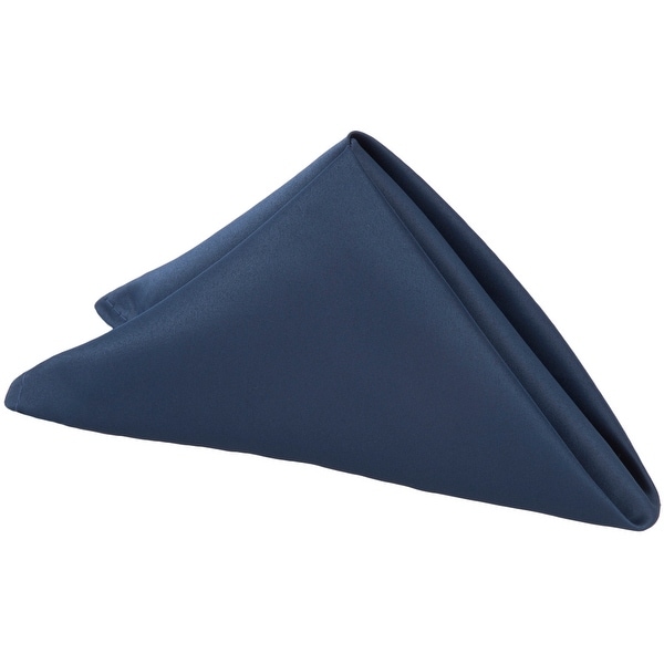 50 Pieces, Lamour Satin Napkin Approx. 20"x20" square Edge: Hemmed - Navy Blue