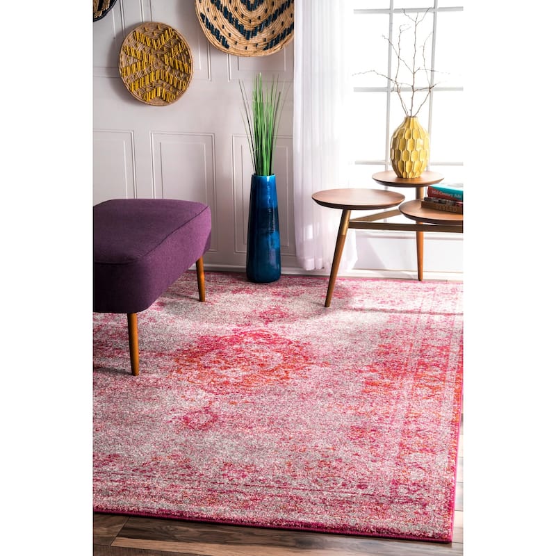 Nuloom Traditional Overdyed Medallion Area Rug