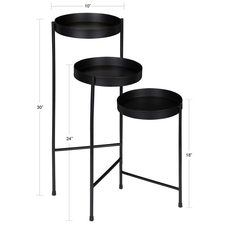 Kate and Laurel Finn Metal 3-tier Modern Plant Stand - 16x21x30