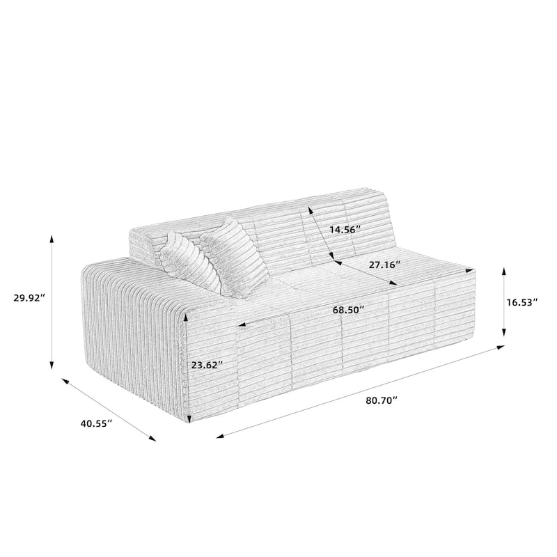 Modern Oversized plush Sofa Bed
