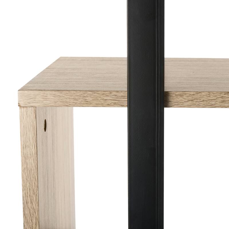 SAFAVIEH Erlen Light Brown/ Black Etagere - 31.5' x 12.6' x 78.8' - 32Wx13Dx79H
