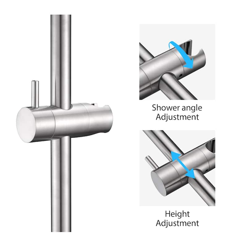 Luxier SB01-30 30 in. Adjustable Slide Bar for Handheld Showerheads