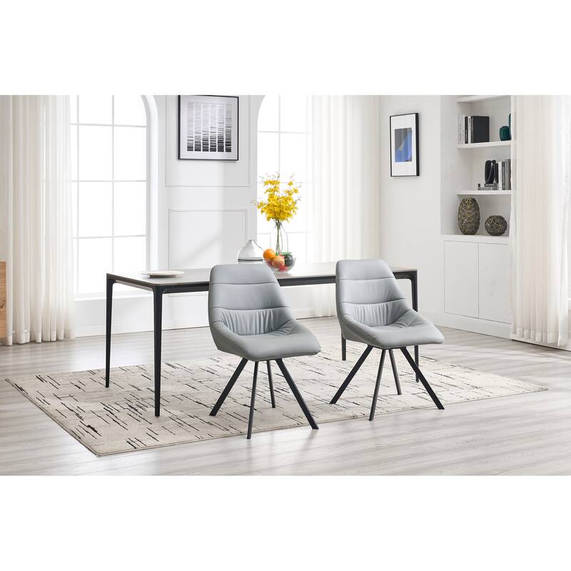 Dining Chair,Thickened Fabric Chairs With Metal Legs Set Of 2