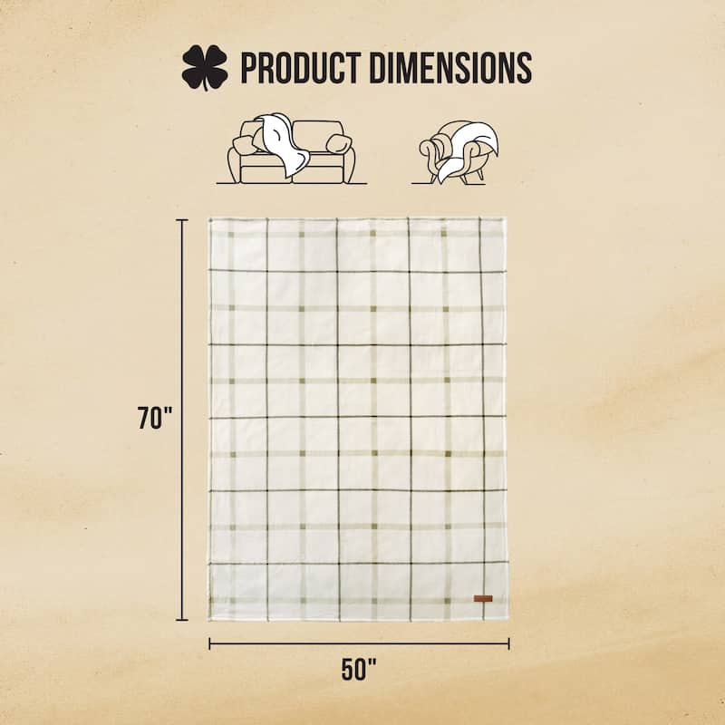 Lucky Brand Palmdale Throws Plush 50" x 70" Throw Blanket