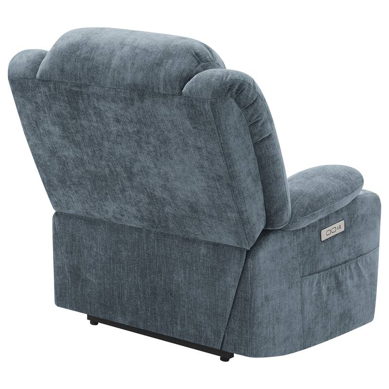 Beca Slate Blue Upholstered Power Lift Recliner