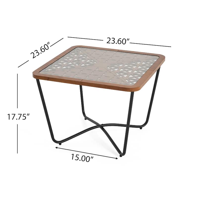 Christopher Knight Home - Ashton Modern Square Coffee Table with Glass Top