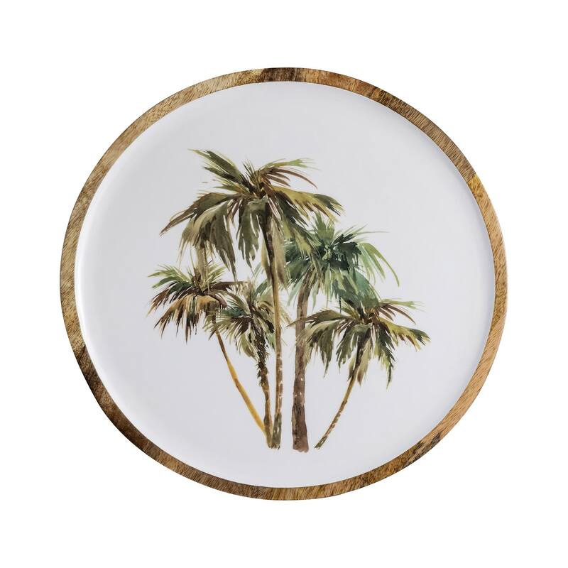 Mango Wood Plate with print