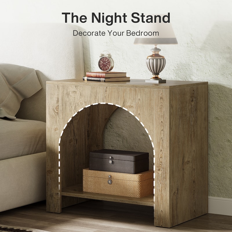 Farmhouse Night Stand Bedside Table for Bedroom Home Living Room
