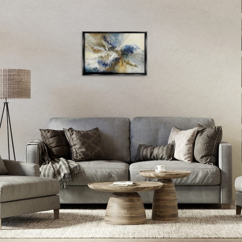 Stupell Expressive Neutral Distortion Framed Floater Canvas Wall Art Design By K. Nari