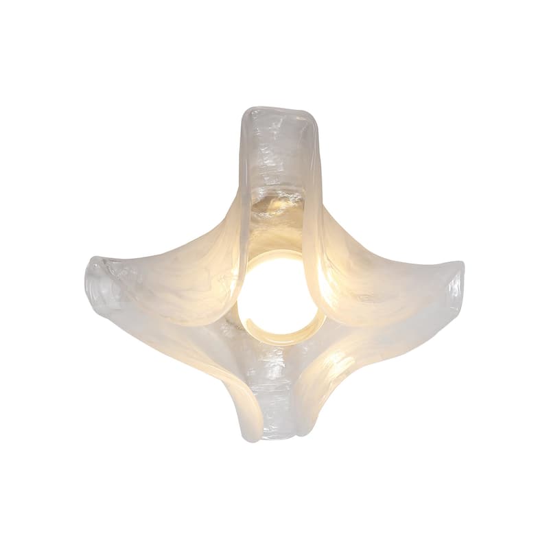 Golden Lighting 9608-FM Glacier 14" Wide Flush Mount Ceiling Fixture