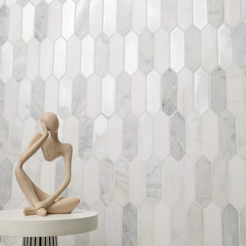 Ackland AKM-SG-2X6SPX-CA 10" x 14" Glass Dot-Mounted Wall Mosaic Tile